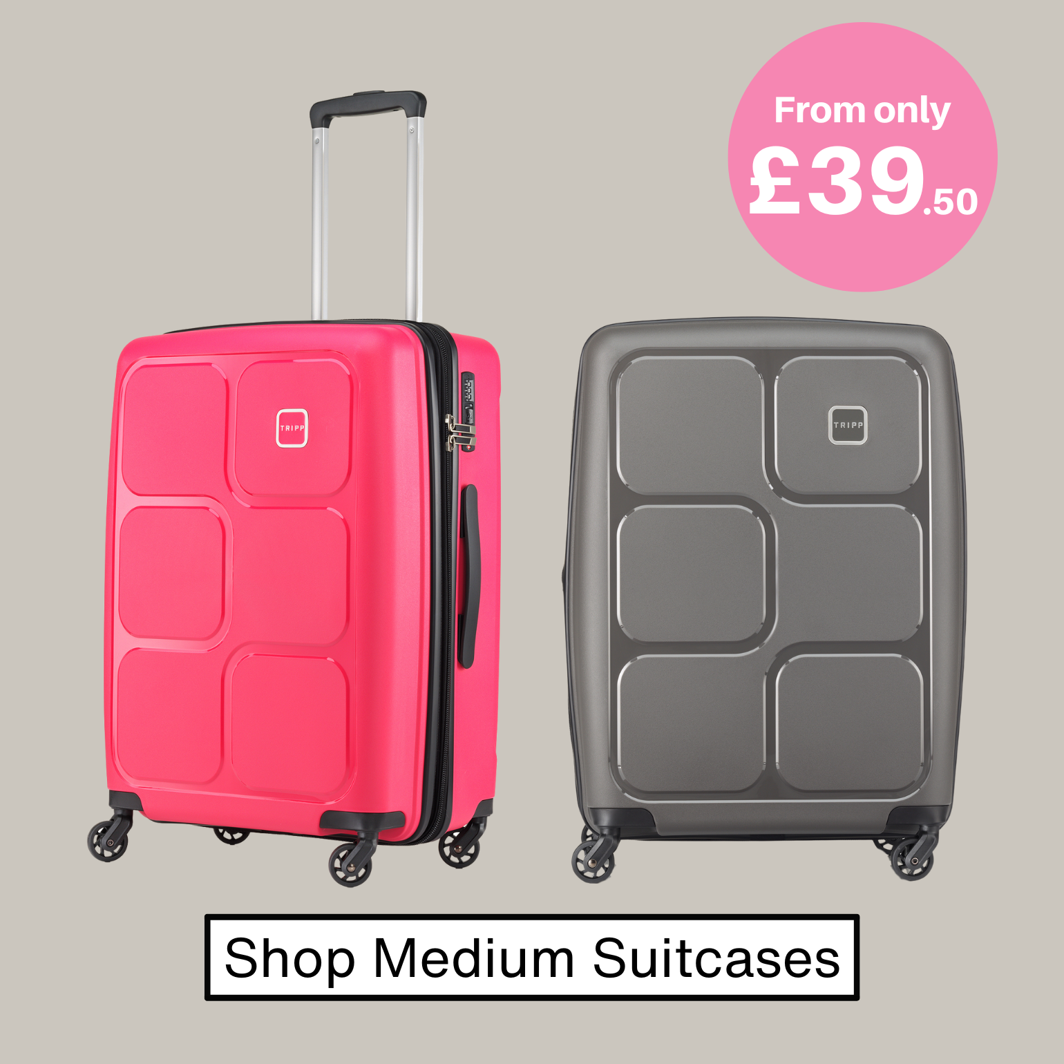 TRIPP Retro Mint Underseat Cabin Suitcase 45x36x20cm : Amazon.co.uk: Fashion
